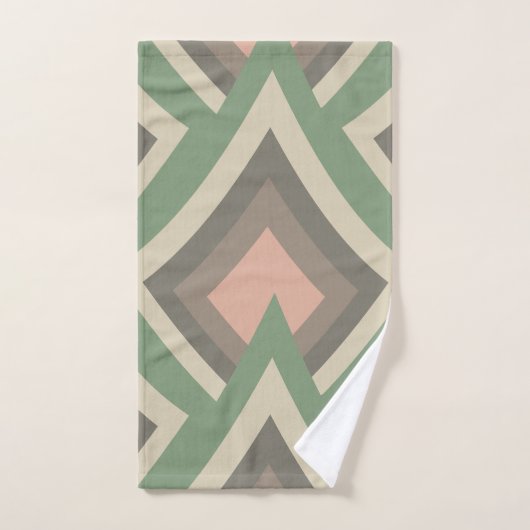 Moderne geometrische pasteelkleuren bad handdoek (Handdoek)