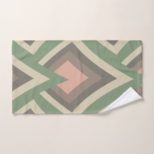 Moderne geometrische pasteelkleuren bad handdoek (Handdoek)