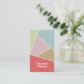 Moderne Geometrische Pastel Consultant Visitekaartje (Staand voorkant)