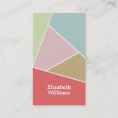 Moderne Geometrische Pastel Consultant Visitekaartje (Voorkant)