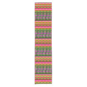Moderne Geometrische Pastel Vintage Korte Tafelloper (Voorkant)