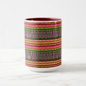 Moderne Geometrische Pastel Vintage Mok (Midden)