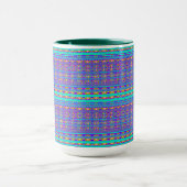Moderne Geometrische Pastel Vintage Mok (Midden)