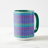 Moderne Geometrische Pastel Vintage Mok (Voorkant rechts)