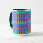Moderne Geometrische Pastel Vintage Mok (Voorkant links)