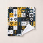 Moderne geometrische patrentrendige gele kleur   bad handdoek (Wasdoekje)