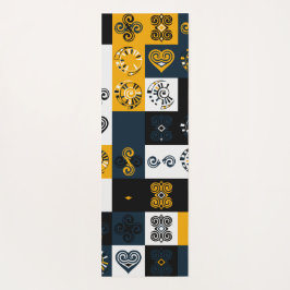 Moderne geometrische patrentrendy geel  yogamat