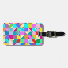 Moderne geometrische patronen Afbeelding Bagagelab Bagagelabel