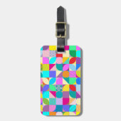 Moderne geometrische patronen Afbeelding Bagagelab Bagagelabel (Voorkant verticaal)
