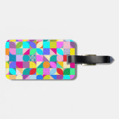 Moderne geometrische patronen Afbeelding Bagagelab Bagagelabel (Achterkant horizontaal)