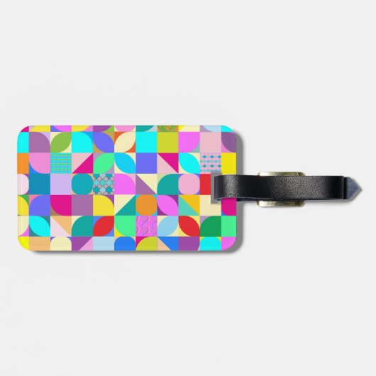 Moderne geometrische patronen Afbeelding Bagagelab Bagagelabel (Achterkant horizontaal)