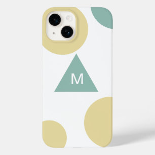 Moderne Geometrische Patronen met Initialen Case-Mate iPhone 14 Hoesje