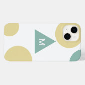 Moderne Geometrische Patronen met Initialen Case-Mate iPhone Case (Achterkant (horizontaal))
