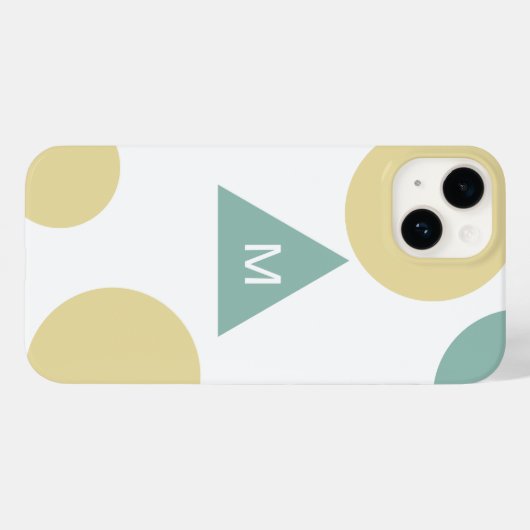 Moderne geometrische patronen monogrammen Case-Mate iPhone case (Achterkant (horizontaal))