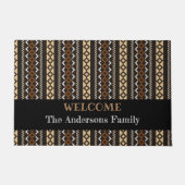 Moderne Geometrische Patroon Aarde Tonen Deurmat (Voorkant)