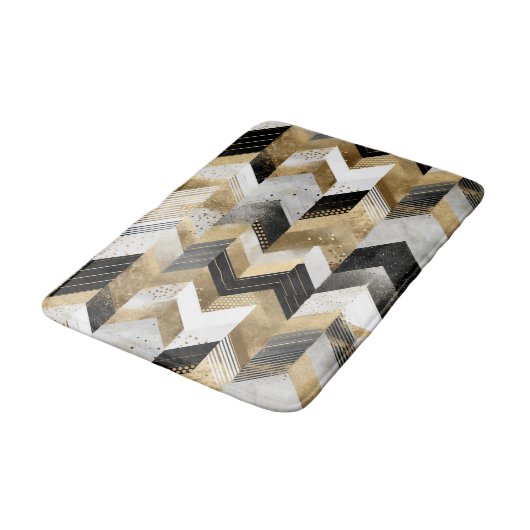 Moderne Geometrische Patroon Badmat (Gekanteld)