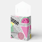 Moderne geometrische patroon Memphis-patronen geïn Bedankdoosjes (Geopend)