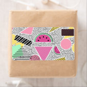 Moderne geometrische patroon Memphis-patronen geïn Etiket (Insitu)