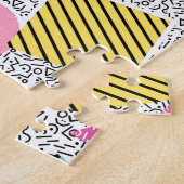 Moderne geometrische patroon Memphis-patronen geïn Legpuzzel (Zijkant)