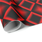 Moderne Geometrische Patroon Rode en Zwarte Verjaa Cadeaupapier (Rol Hoek)