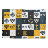 Moderne geometrische patroon trendy geel kussensloop (Achterkant)