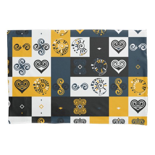 Moderne geometrische patroon trendy geel kussensloop (Voorkant)