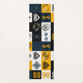 Moderne geometrische patroon trendy geel yogamat (Voorkant)