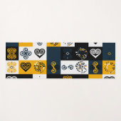 Moderne geometrische patroon trendy geel yogamat (Voorkant (horizontaal))