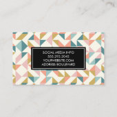 Moderne Geometrische Patroon Visitekaartje (Achterkant)