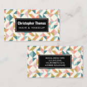 Moderne Geometrische Patroon Visitekaartje (Voorkant / Achterkant)