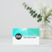 Moderne geometrische patroonafdekking visitekaartje (Staand voorkant)