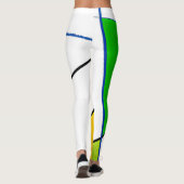 Moderne geometrische patroonkleuren leggings (Achterkant)