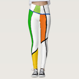 Moderne geometrische patroonkleuren leggings