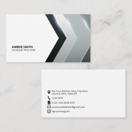 Moderne geometrische pijlen | Pictogrammen op wit Visitekaartje