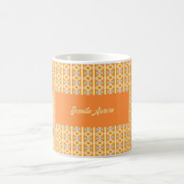 Moderne geometrische pixelkunst naadloos patroon koffiemok