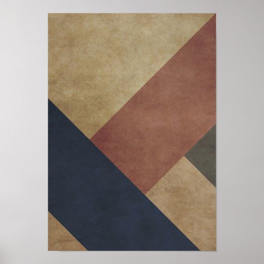 Moderne geometrische poster uit de midden eeuw (Voorkant)