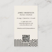 Moderne geometrische QR-code Visitekaartje (Achterkant)