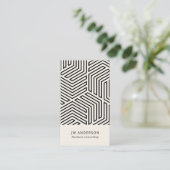 Moderne geometrische QR-code Visitekaartje (Staand voorkant)