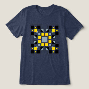 Moderne Geometrische Quilt Patroon Kunst  Tri-Blend Shirt