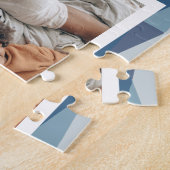 Moderne Geometrische Regenboog Gepersonaliseerde F Legpuzzel (Zijkant)