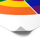 Moderne geometrische regenboogpatronen LGBT Pride Poster (Hoek)