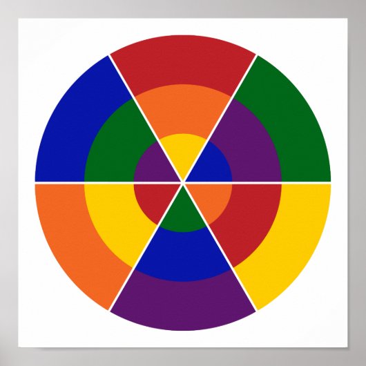 Moderne geometrische regenboogpatronen LGBT Pride Poster (Voorkant)