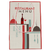 Moderne geometrische restaurant menu ontwerp medium cadeauzakje (Voorkant)
