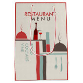 Moderne geometrische restaurant menu ontwerp medium cadeauzakje (Achterkant)