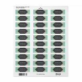 Moderne Geometrische Retouradres  Etiket (Full Sheet)