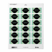 Moderne Geometrische Retouradres Etiket (Full Sheet)