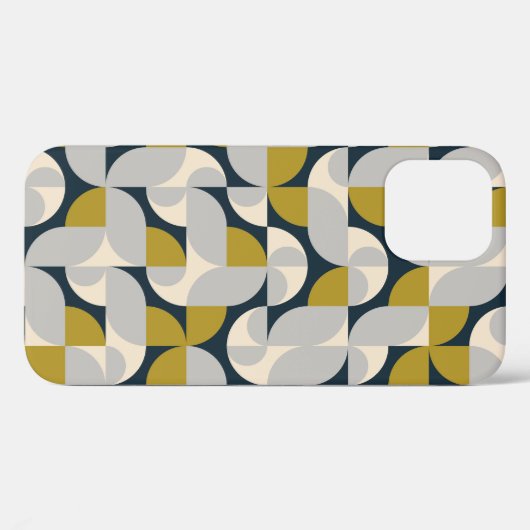 Moderne geometrische retro achtergrond Case-Mate iPhone case (Achterkant (horizontaal))