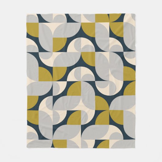 Moderne geometrische retro achtergrond fleece deken (Voorkant)