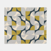 Moderne geometrische retro achtergrond fleece deken (Voorkant (Horizontaal))