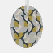 Moderne geometrische retro achtergrond glas ornament (Voorkant Rechts)